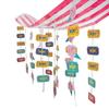 Carnival Hanging Ceiling Decorations - 12 feet long - Hanging Birthday Party Decor view 1
