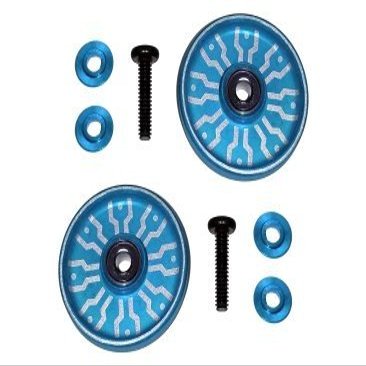 3Racing #3R/M4WD-31/LB 17mm Aluminum Ball -Race Rollers ( Ringless )(Light blue) for Tamiya Mini 4WD