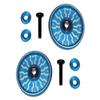 3Racing #3R/M4WD-31/LB 17mm Aluminum Ball -Race Rollers ( Ringless )(Light blue) for Tamiya Mini 4WD view 1