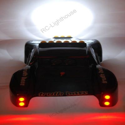 #8 JR JST RC LED Light Set. 9 Super Bright White LEDs and 4 red Brake Lights. Universal mounting #8 - Body NOT Included