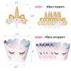 80 Pieces Unicorn Cupcake Toppers and Wrappers Decorations Unicorn Cup Cake Liners Rainbow Birthday Party Supplies Used for decorating desserts at birthday parties view 2