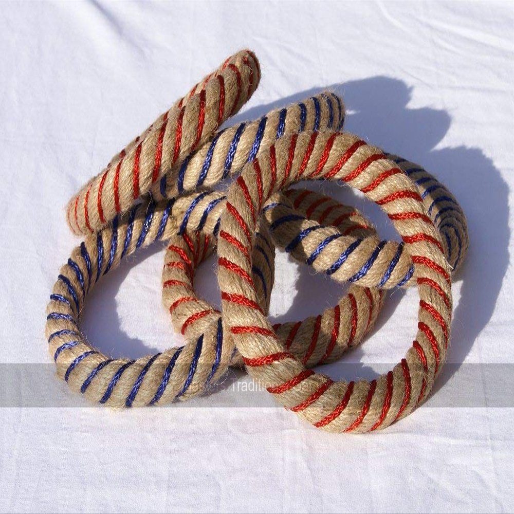 Spare Set of 6 Rope Quoits (with Steel core, 3 red, 3 Blue)