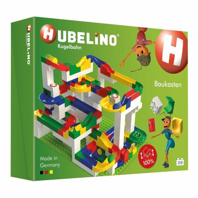 Hubelino Marble Run - 200-Piece Big Building Box - The Original! Made in Germany! - Certified and Award-Winning Marble Run - 100% Compatible with Other Building Sets