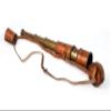 Antique Decor Spyglass, Pirate Telescope with Leather Case, Handheld Telescope for Adventure Enthusiasts, Monocular Nautical Decor for Gifting, Travellers, Kelvin & Hughes London, 16" view 1