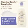 Aveeno Baby Calming Comfort Moisturizing Body Lotion with Relaxing Lavender & Vanilla Scents, Non-Greasy Baby Lotion, Nourishing Prebiotic Oatmeal, Paraben- & Phthalate-Free, 18 fl. oz view 2
