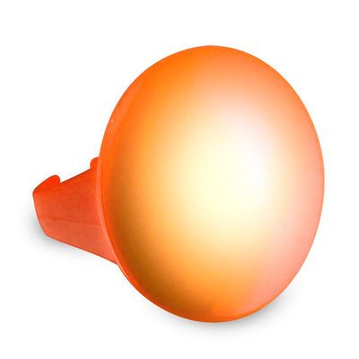 FlashingBlinkyLights Light Up Orange Glowing LED Ring (Set of 12)