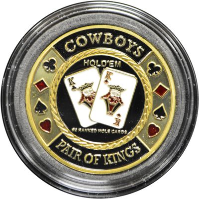 MRC POKER Hand Painted Poker Card Guard Protector - Cowboys