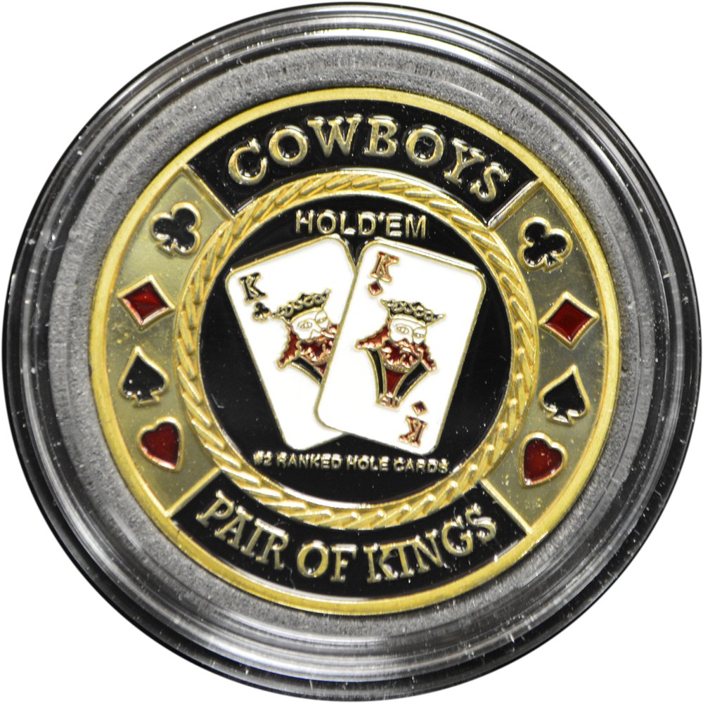 MRC POKER Hand Painted Poker Card Guard Protector - Cowboys