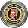 MRC POKER Hand Painted Poker Card Guard Protector - Don't Play with The Devil view 1