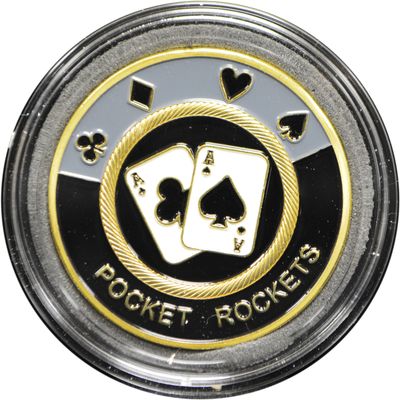 MRC POKER Hand Painted Poker Card Guard Protector - Pocket Rocket