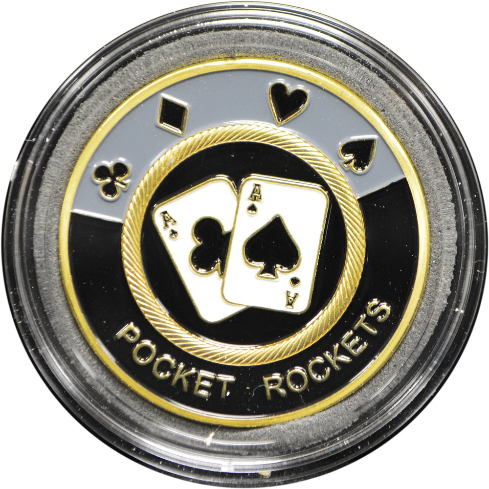 MRC POKER Hand Painted Poker Card Guard Protector - Pocket Rocket