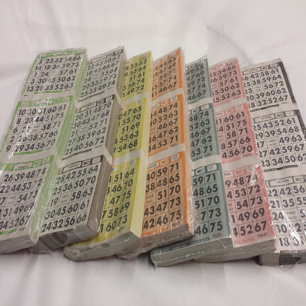 Bingo 3 ON Strips, 6 Packs of 250 Sheets