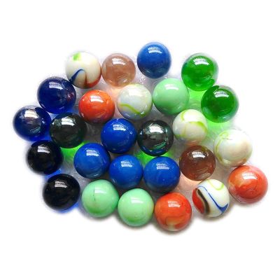 Eldwviz 12pieces Assorted Color 1" Shooter Marbles, Glass Assorted Colors Round Marble Toy, Variety of Patterns Marbles Bulk for Kids Marble Games, DIY and Home Decoration
