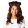 Amscan Pink & Black Cat Ears - Fluffy Faux Fur Costume Accessory, Perfect for Birthday Parties, Themed Events & Unforgettable Celebrations - 1 Pc view 2