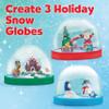 Creativity for Kids Make Your Own Holiday Snow Globes Kit | Sculpt, Decorate & Shake 3 Festive Winter Scenes | DIY Christmas Crafts for Kids to Build Creativity & Fine Motor Skills (Ages 6+) view 2