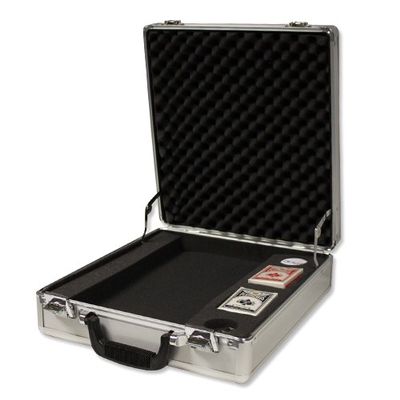 Deluxe 500 Chip Aluminum Claysmith Poker Chip Gaming Case - Comes with Bonus Dealer Button Set!