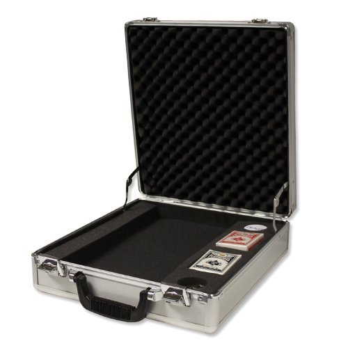 Deluxe 500 Chip Aluminum Claysmith Poker Chip Gaming Case - Comes with Bonus Dealer Button Set!