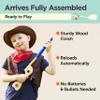 Blue Toy Pop Gun for Kids - Wooden Toy Guns for Boys 3-7 Yrs Old - Fake Handgun with Sturdy Wood Finish & Plastic Popper Cap - Fun Hand Rifles & Pistol Toys for Small & Big Kid Play - Made in The USA view 4