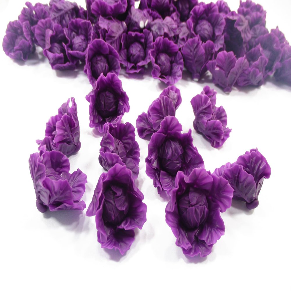 10 Loose Red Cabbage Vegetables Dollhouse Miniature Food Garden Farm 1:6 12224