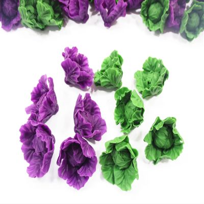 10 Loose Mixed Untrimmed Cabbage Vegetable Miniature 1:6 12225