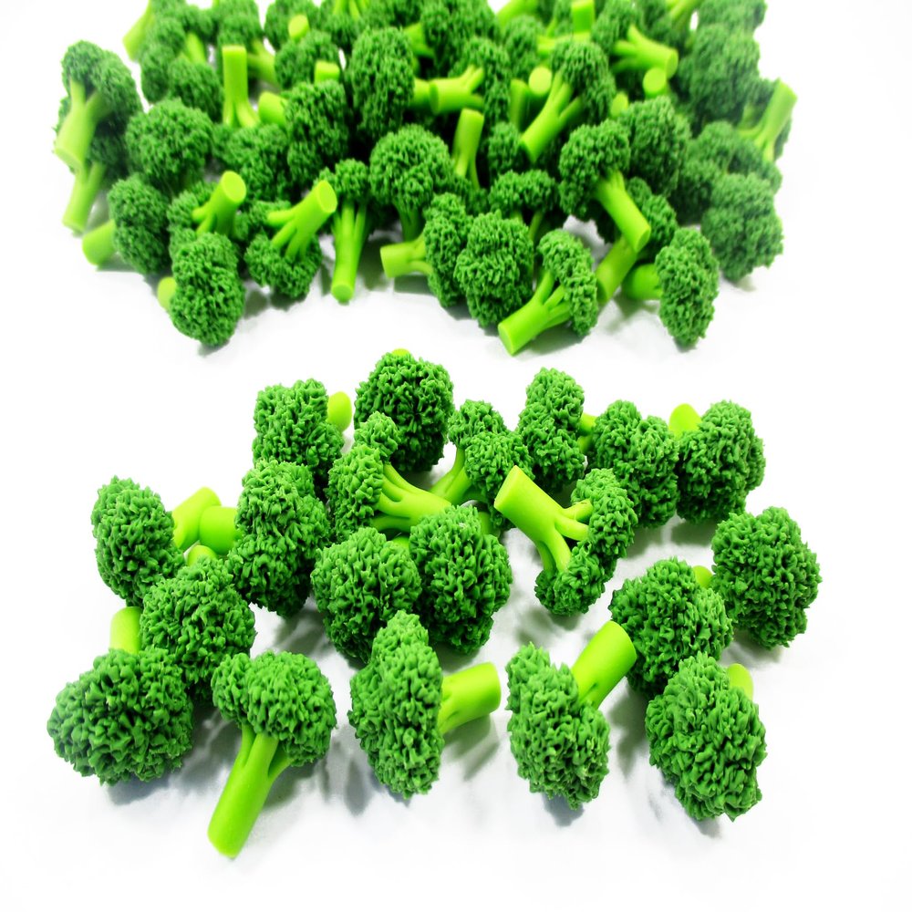 1:6 10 Loose Green Broccoli Salad Vegetable Miniature 12227