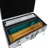 American Mah Jongg Set by White Swan  166 White Engraved Tiles  4 x All-in-One Rack/Pushers  Aluminum Case - Silver view 1