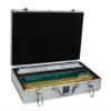 American Mah Jongg Set by White Swan  166 White Engraved Tiles  4 x All-in-One Rack/Pushers  Aluminum Case - Silver view 3