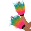 Adult Furry Hand Warmers, Free Size, Neon, 1 Pair view 1