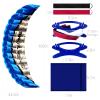 HENGDA KITE 2.5m Dual Line Stunt Parafoil Kites Soft Stunt Kite for Beach Blue with Flying Tool view 3