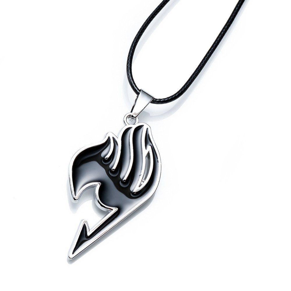 Hot Sell New Anime Fairy Tail Magic Association's Symbol 4 Colors Alloy Necklace Pendent U Pick (Black)