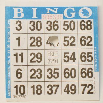 American Games Pushout Bingo Cards (500 ct)-Select Color Below (Blue)