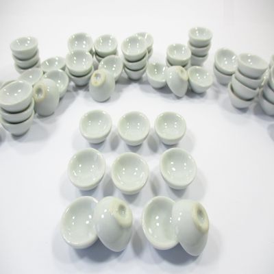 10 x18 mm. White Round Bowls Dollhouse Miniatures Ceramic Supply Food 12446
