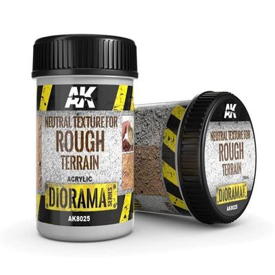 AK Interactive - Neutral Texture for Rought Terrain - 250 ml - Acrylic Diorama/Miniature Base Pasta - AK8025