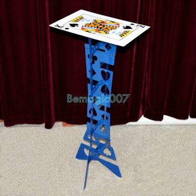 Aluminum folding table magic (blue)-Card Surface(Appearing Table) - Stage Magic Tricks