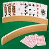 14" Curved Shape Wooden Card Holders Set of Two, Natural Finish view 2