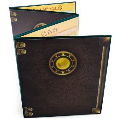 Stratagem The Master's Tome 4-Panel Customizable GM Screen with Free Inserts  Dry Erase, Dungeon & Game Master Accessory for Tabletop RPG Campaigns (Green)