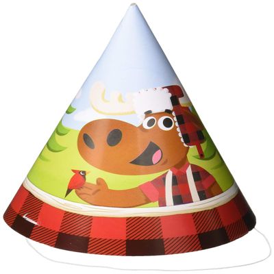 8-Count Child-Sized Party Hats, Lum-Bear-Jack