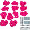 Swing Set Stuff Inc. Large Textured Rock Holds with SSS Logo Sticker (12 Set), Pink view 1