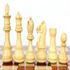 House of Chess - Bud Rosewood/Boxwood Chess Pieces Galaxy Staunton 3" + 2 Extra Queens - Triple Weighted view 2
