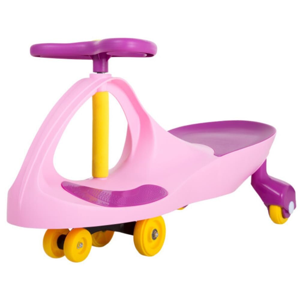 Lil' Rider Wiggle Car Ride On Toy No Batteries, Gears or Pedals Twist, Swivel, Go Outdoor Ride Ons for Kids 3 Years and Up, M370049, Large, Pink