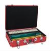 American Mah Jongg Set by White Swan  166 Ivory Colored Engraved Tiles  4 x All-in-One Rack/Pushers  Aluminum Case - Red view 3