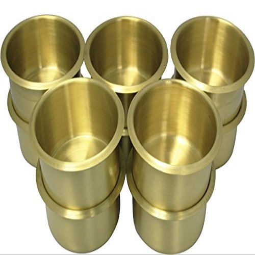 MRC Set of 10 Jumbo Brass Drop-in Cup Holders