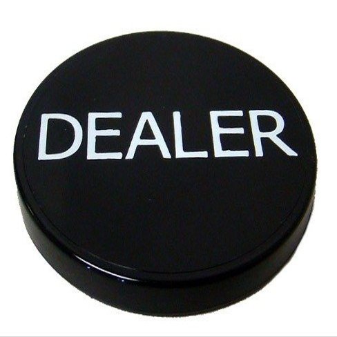 MRC Lot of 10pcs 2" Black Plastic Dealer Poker Button