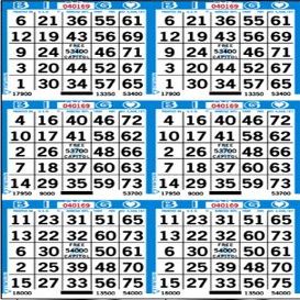 6 on 5 up Bingo Paper Sheets- Pack of 500 Sheets- 100 Books