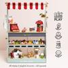 Le Toy Van - Honeybake Reversible Educational Pretend Wooden Grocery Store and Cafe Stand | Educational Role Play Kids Toy Set | Cafe or Supermarket Pretend Play Shop, Multi (TV317) view 3