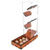 C4Labs Dice Tower & Tray | Clear with Wooden Paddles | Watch The Dice Decide (Gunstock) view 2