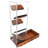 C4Labs Dice Tower & Tray | Clear with Wooden Paddles | Watch The Dice Decide (Gunstock) view 3