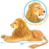 TigerHart Lasodo The Lion - 39 Inch (Tail Measurement Not Included) Big Stuffed Animal Plush Cat view 2