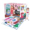 eeBoo Musician and Artist Paper Dolls Set - Reusable Dress-Up Play with Stand-Up Scene, Travel-Friendly Screen-Free Fun for Kids Ages 5 and up view 3