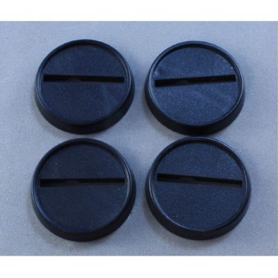 1in Round Plastic Miniature Gaming Base with Slot (Pack of 18) Reaper Miniatures
